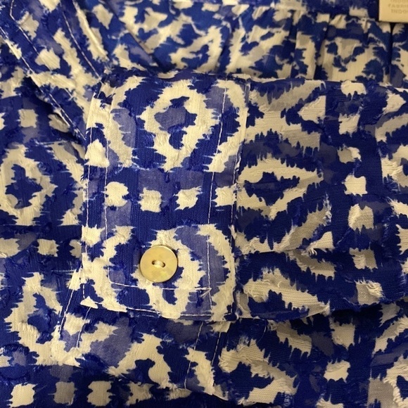 Chico's Sheer Long Sleeve Blouse - Picture 7 of 7